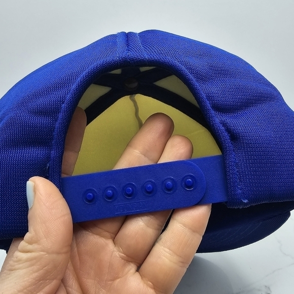 vintage 80s | blue white foam lined snapback baseball hat | MENS OS - Picture 8 of 8